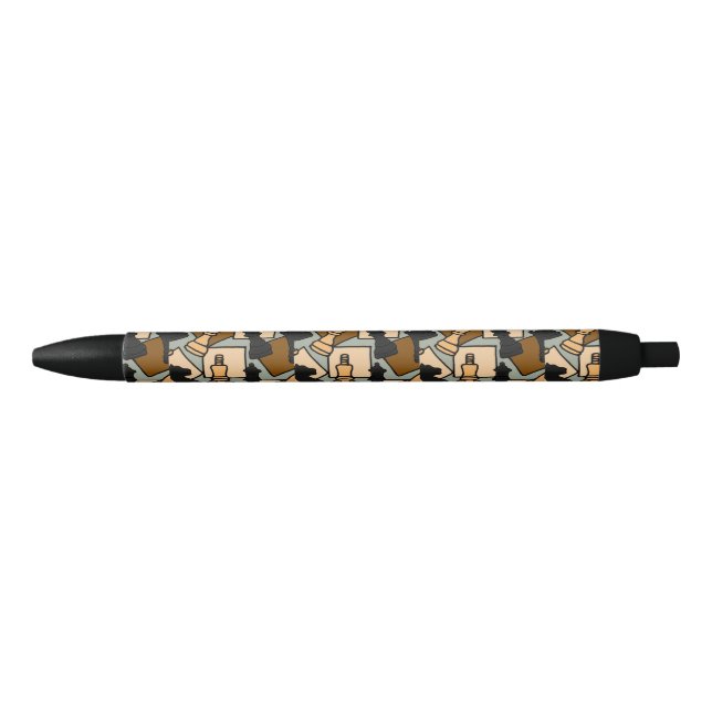 Cooles Schach-Spiel bessert abstrakte Kunst aus Kugelschreiber (Vorderseite)