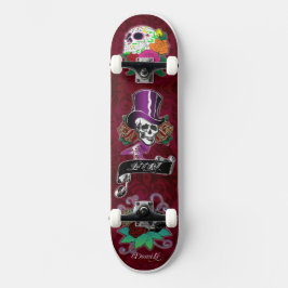 Cooles Schädel-Trio Skateboard
