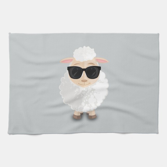 Cooles Schaf Küchentuch (Horizontal)