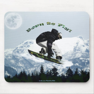 Cooles Schneeboarder Wintersport-Thema Mousepad