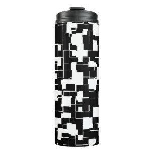 Cooles Schwarz-Weiß-Muster Thermosbecher