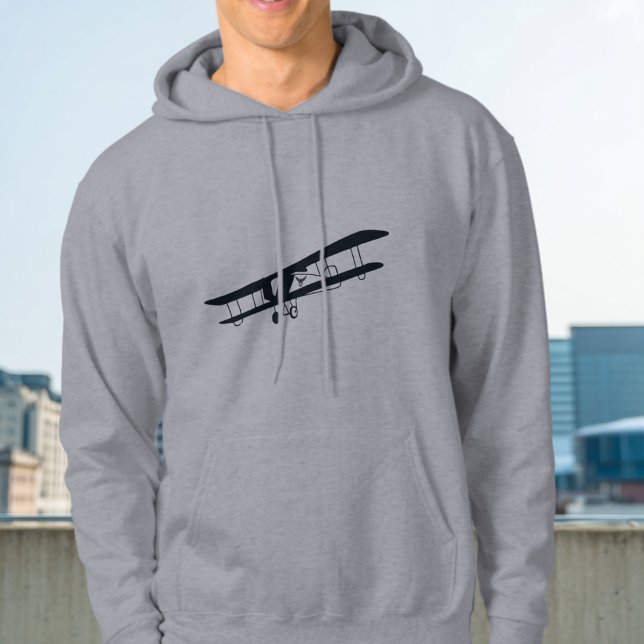 Cooles Schwarzes Flugzeug, Einfach- und Fun-Luftfa Hoodie (Von Creator hochgeladen)