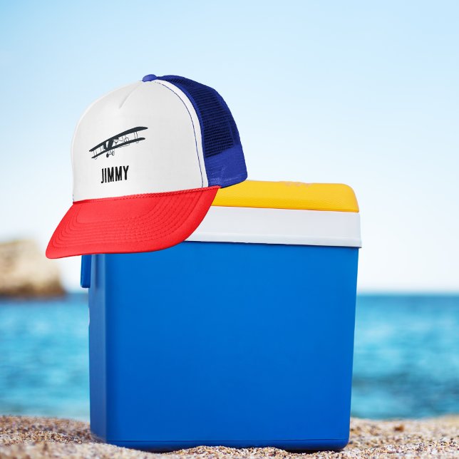 Cooles Schwarzes Flugzeug, Einfach- und Fun-Luftfa Truckerkappe (Von Creator hochgeladen)