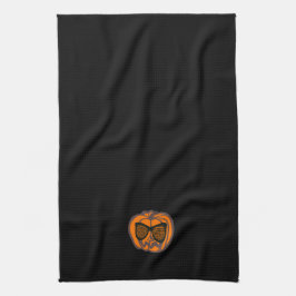 Cooles Schwarzes Halloween-Kürbishandtuch Handtuch