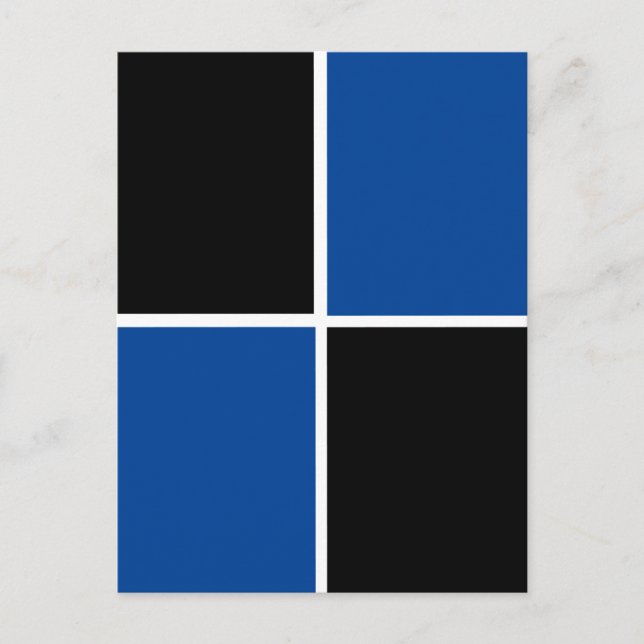 Cooles Schwarzweiß-Quadrat Postkarte (Vorderseite)