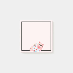 Cooles Schwein in Sonnenbrille Post-It Notizen