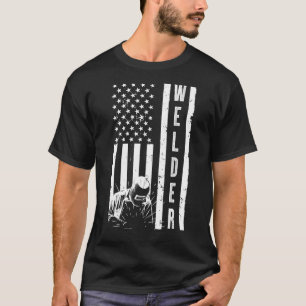 Cooles Schweißen der US-Fahne für Damen Schweißen T-Shirt