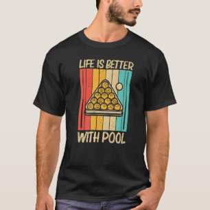 Cooles Schwimmbad für Damen Snooker Billard 8 Ball T-Shirt