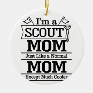 Cooles Scout-Mama-Foto Keramik Ornament