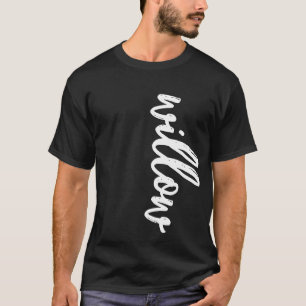Cooles Script Word Willow Benutzerdefinierter T T-Shirt