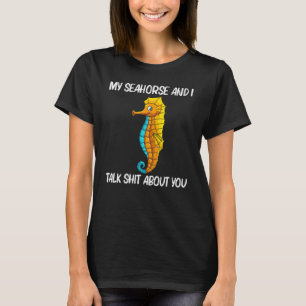 Cooles Seepferd für Männer Fische im Ozean T-Shirt