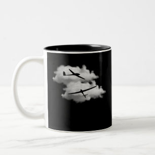 Cooles Segelflugzeug Segelfliegen Geschenk Zweifarbige Tasse