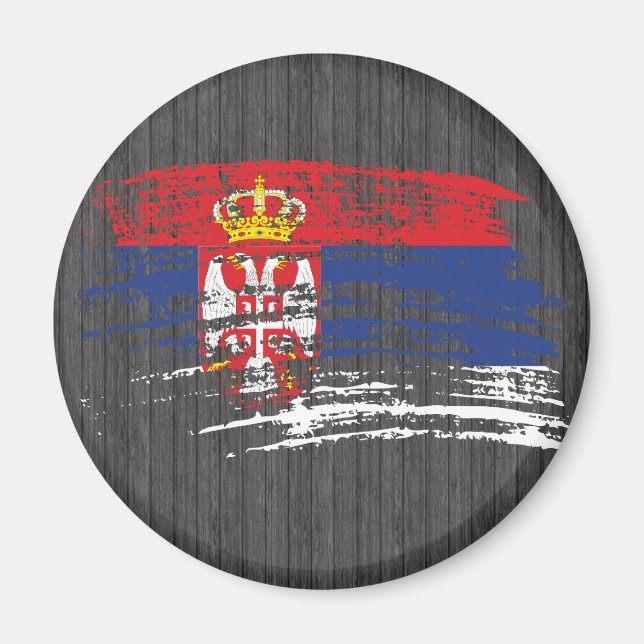 Cooles serbisches Flaggendesign Magnet (Vorne)