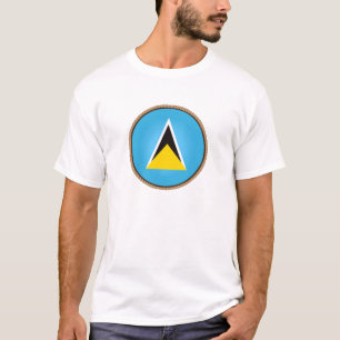 Cooles Siegel der St. Lucia-Flagge T-Shirt