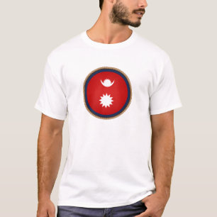 Cooles Siegel für die Flagge Nepals T-Shirt
