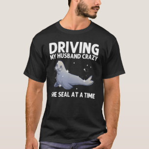 Cooles Siegel für die Mama Sea Lion Animal Harfe S T-Shirt