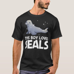 Cooles Siegel für Jungen Kids Sea Lion Animal Harf T-Shirt