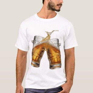 Cooles Silber PROST AUF DIE GUTE GESUNDHEIT Textde T-Shirt