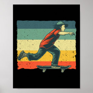 Cooles Skateboard für Männer Frauen Jungen Skatebo Poster