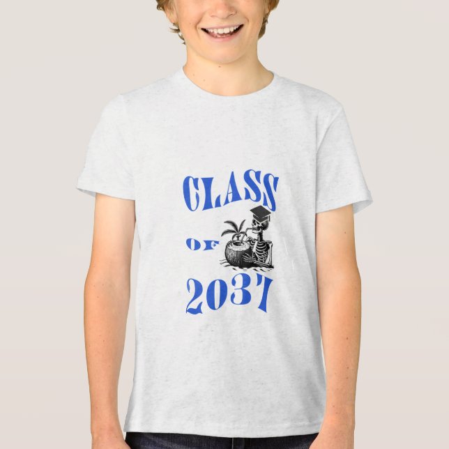 Cooles Skeleton Beach Graduate T-Shirt - Klasse 20 Tri-Blend Shirt (Vorderseite)