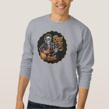 Cooles Skelett Bad to Bone mit Gitarre
