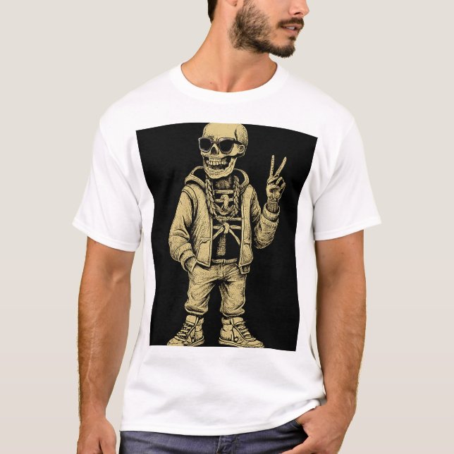 Cooles Skelett T-Shirt (Vorderseite)