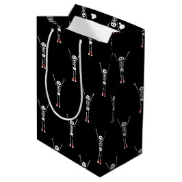 Cooles Skelettdesign Halloween Mittlere Geschenktüte