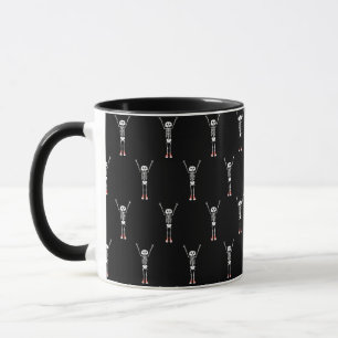 Cooles Skelettdesign Halloween Tasse