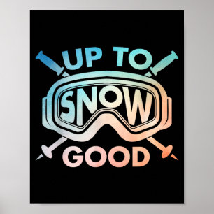 Cooles Skidesign für Männer Frauen Ski Skifahrer S Poster