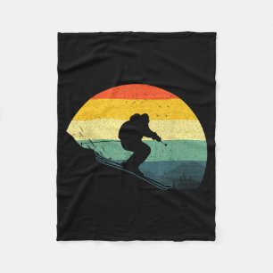 Cooles Skifahren für Männer Frauen Retro-Ski-Schne Fleecedecke