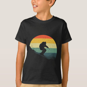 Cooles Skifahren für Männer Frauen Retro-Ski-Schne T-Shirt