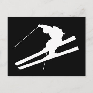 Cooles Skifahren Postkarte