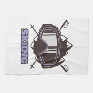 Cooles Skihelm Geschirrtuch