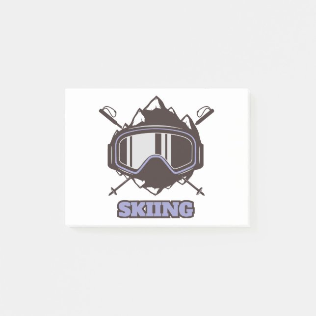Cooles Skihelm Post-it Klebezettel (Vorderseite)