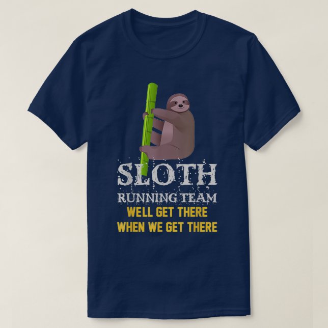 Cooles Sloth Running Team T-Shirt (Design vorne)