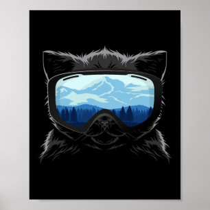 Cooles Snowboard für Damen und Herren Kinder Skila Poster