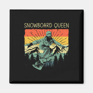 Cooles Snowboard für Frauen Mama Snowboarden Skifa Magnet