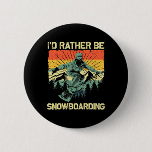 Cooles Snowboard für Männer Snowboarden Skifahren Button