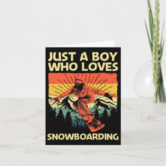 Cooles Snowboarddesign für Jungen Kinder Snowboard Karte (Vorderseite)