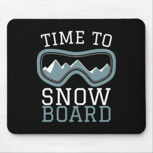 Cooles Snowboarden Sliding Sport T-Shirt I Snow Pi Mousepad