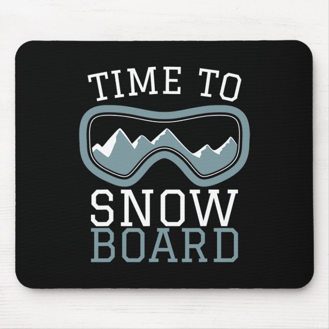 Cooles Snowboarden Sliding Sport T-Shirt I Snow Pi Mousepad (Vorne)