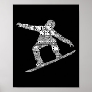 Cooles Snowboarder-Apparel und Geschenkideen für M Poster