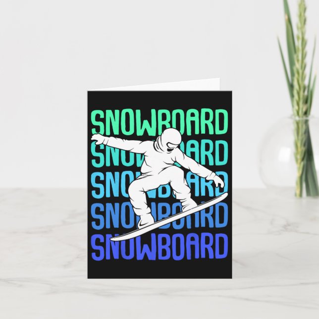 Cooles Snowboarder-Apparel und Geschenkideen Snowb Karte (Vorderseite)