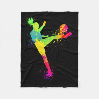 Cooles Soccer-Design für Frauen Mädchen Fußballspi Fleecedecke