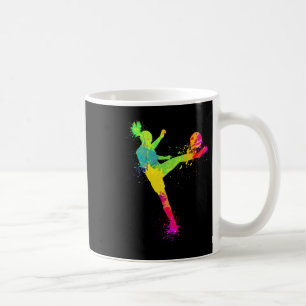 Cooles Soccer-Design für Frauen Mädchen Fußballspi Kaffeetasse