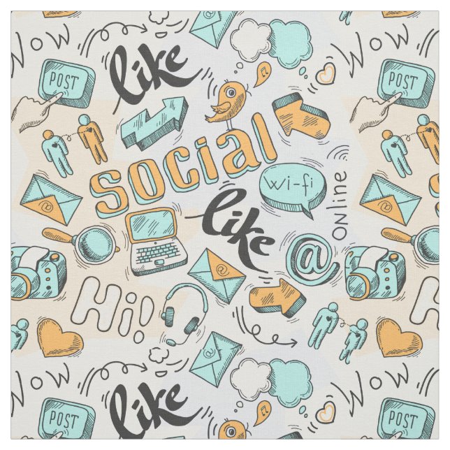 Cooles Social Media-Muster Stoff (Muster)