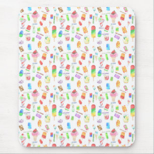 cooles Sommereis, Popice und kaltes Getränk Mousepad