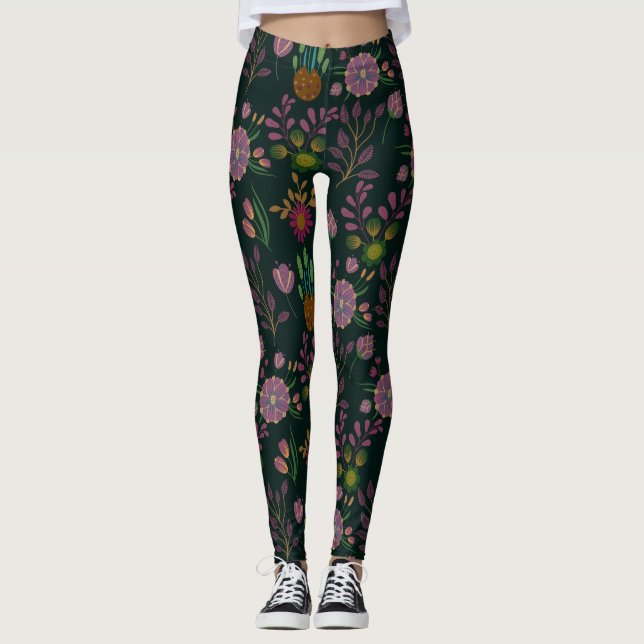 Cooles Sommermuster Leggings (Vorderseite)