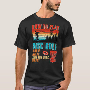 Cooles Spielen von Disk Golf Throw Sweak suchen Si T-Shirt