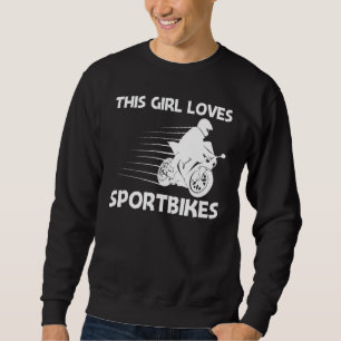 Cooles Sportbike für Girls Kinder Beruflich Motorr Sweatshirt